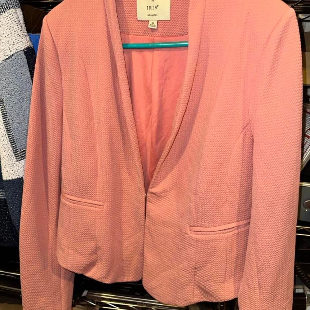 Iris-los-angeles Women's Pink Jacket blazer padded shoulders